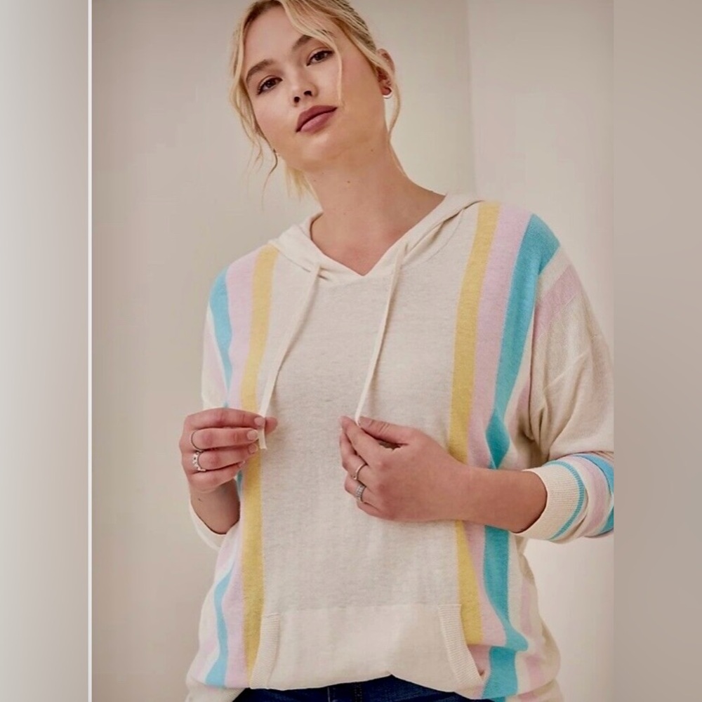Torrid Retro Birch Stripe Raglan Hoodie
